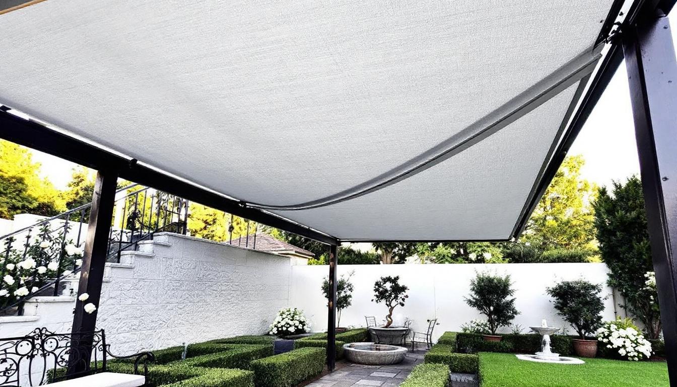 découvrez notre toile de pergola rétractable, l'investissement idéal pour embellir et protéger votre jardin tout en profitant d'un espace extérieur modulable et confortable.