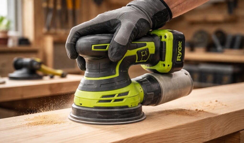 découvrez notre test complet de la ponceuse excentrique sans fil ryobi r18ros 18v, alliant performance, autonomie et maniabilité pour tous vos projets de ponçage.