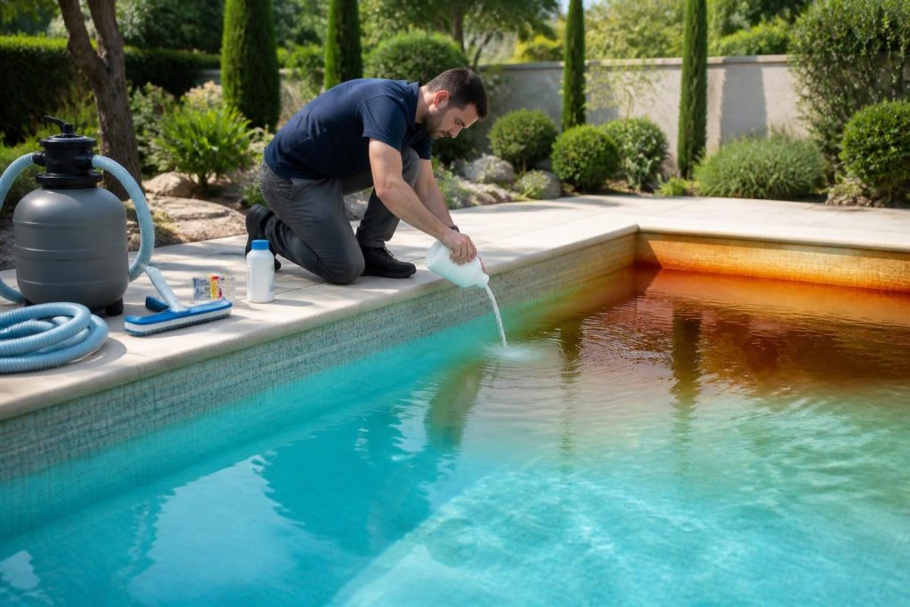 découvrez pourquoi l'eau ferrugineuse dans la piscine est un problème courant et apprenez des solutions simples et efficaces pour y remédier rapidement.