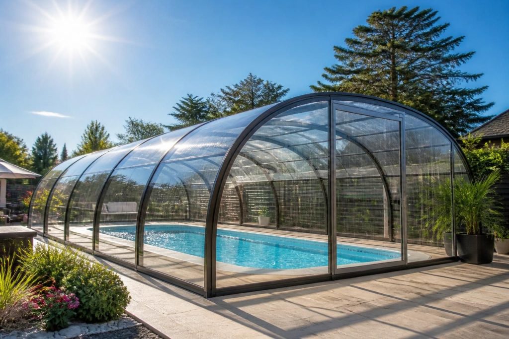 découvrez les avantages de fabriquer un abri piscine en polycarbonate anti-uv : protection efficace contre les rayons du soleil, durabilité, et confort pour votre baignade toute l'année.