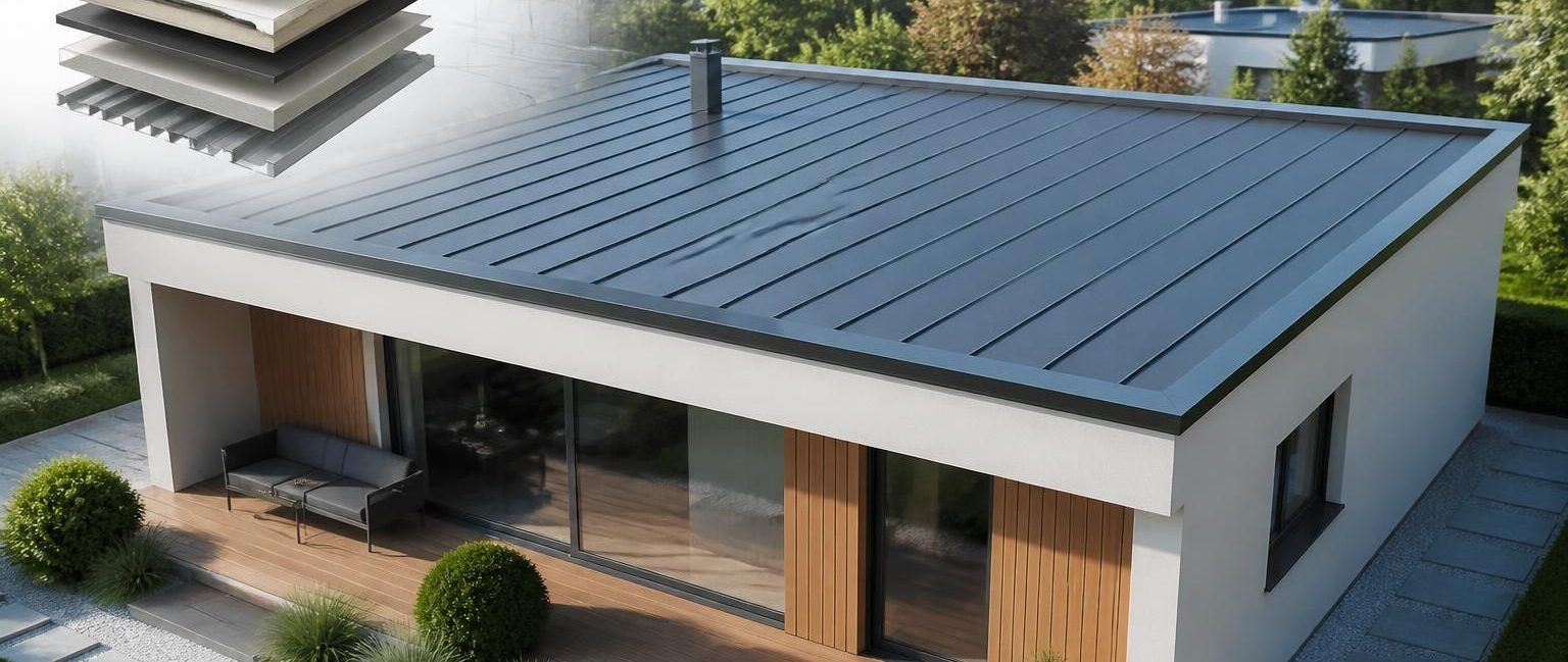 découvrez comment transformer votre maison grâce à un schéma détaillé pour un toit plat moderne en bac acier, alliant design contemporain et durabilité.